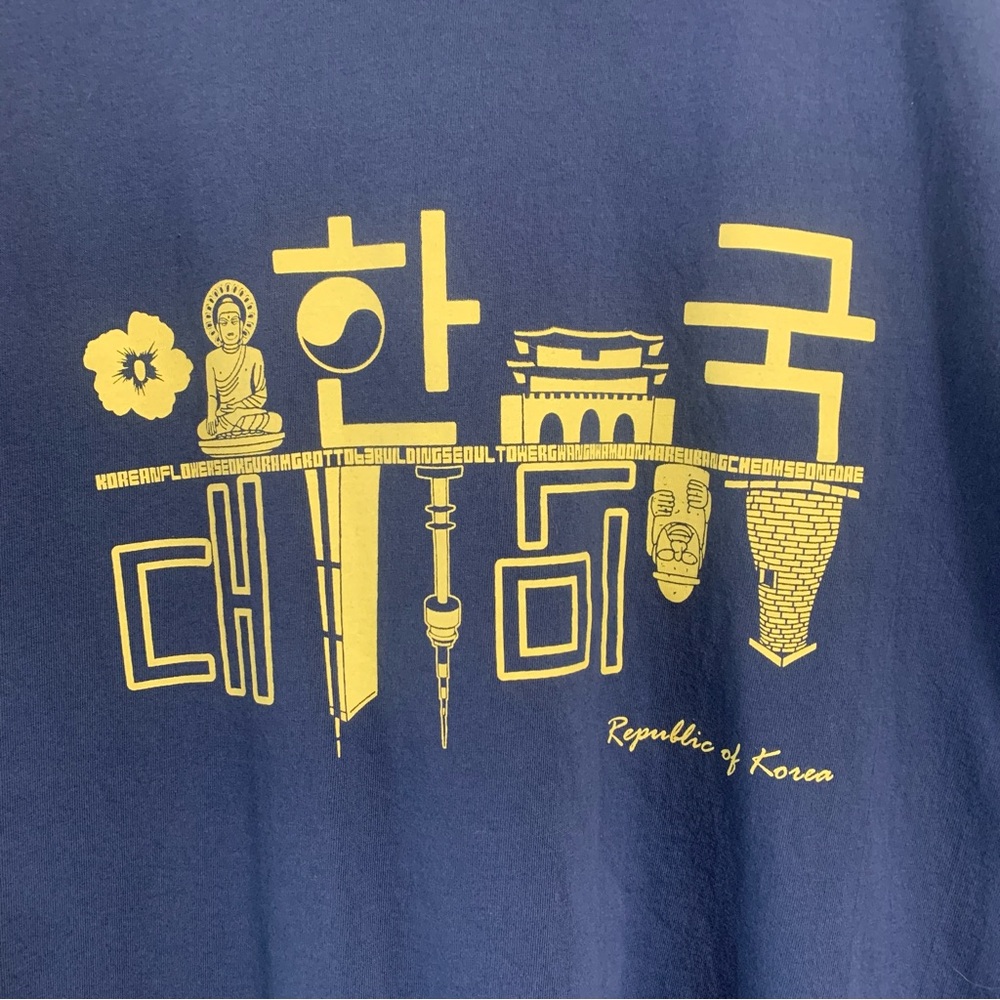 Republic of South Korea shirt w/ cool mirrored graphic. Purchased Seoul, S Korea - Picture 2 of 6